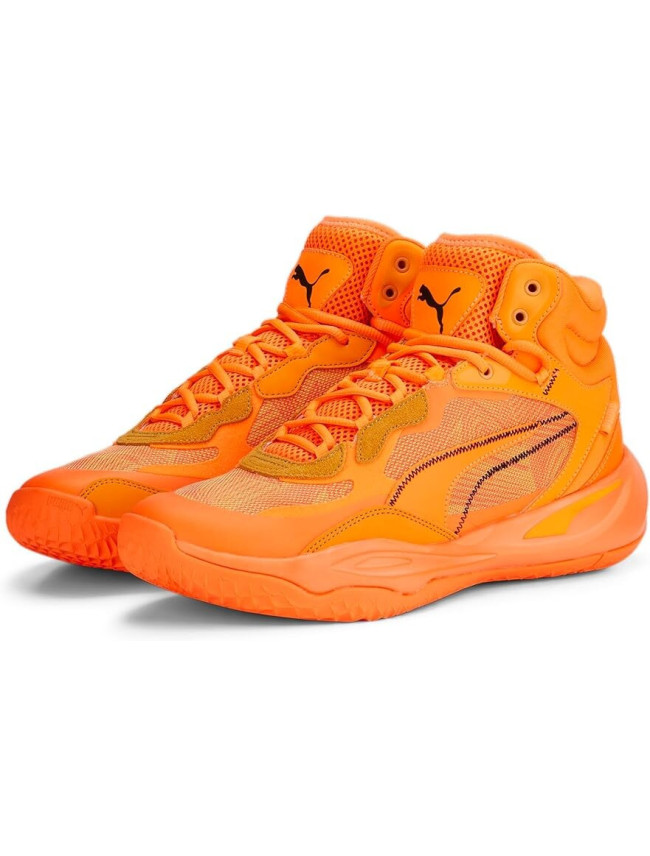 Pánské sportovní boty Playmaker Pro Mid Laser M 378327 01 Neon oranžová - Puma