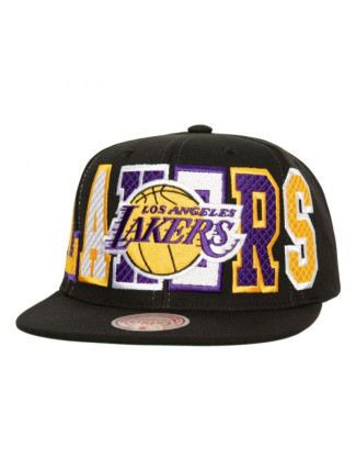 Kšiltovka Mitchell & Ness Varsity Bust Snapback Los Angeles Lakers HHSS6461-LALYYPPPBLCK