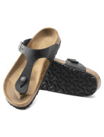 Dámské/pánské žabky Birkenstock Gizeh NU Oiled Black Regular z olejované kůže pro širokou nohu (0845251)