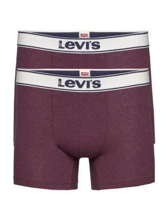 Pánské boxerky 2Pack 37149-0401 Burgundy - Levi's